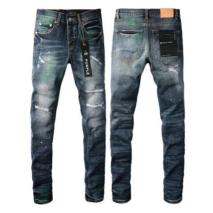 Blue Stretch Jeans 9070 with Medium Elasticity andFull Length Design