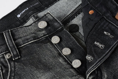 Men Classic Streetwear Jeans Distressed Grey Ripped skinny Fit 9103