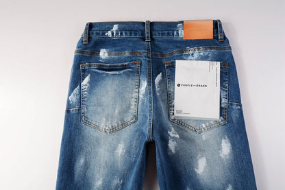 Jeans Mens Jeans Man Jeans Pants Designer Black Skinny Stickers Light Wash Ripped Motorcycle 9062