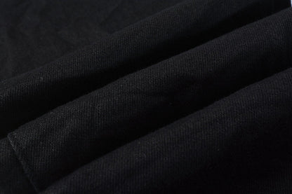 Men Streetwear Skinny Jeans Black Wash with Clean Minimalist Style 9023