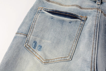New Purple Personality Fashion Jeans 9038