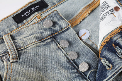 Men Streetwear Skinny Jeans Light Gray Wash with Multi-Color Paint Splatter and Distressed Patches 9071