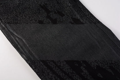 Jeans Coating Texture Personalized Fashion Trend High quality pants 9026