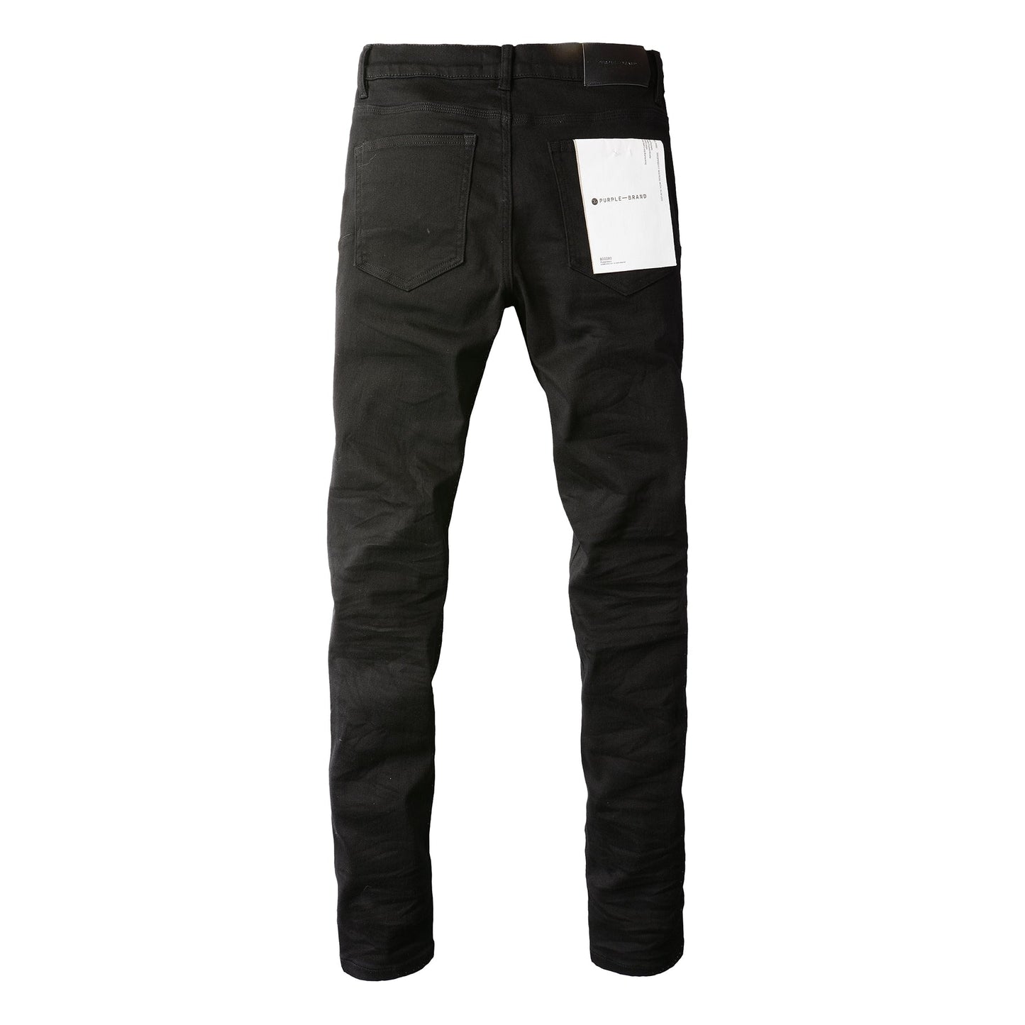 Men Streetwear Skinny Jeans Black Wash with Clean Minimalist Style 9023