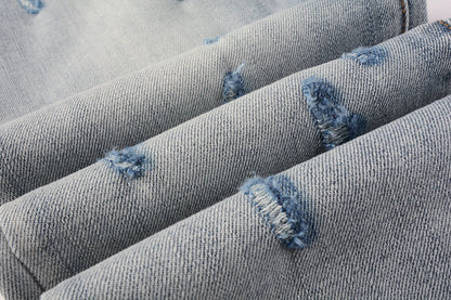 New Purple Personality Fashion Jeans 9038