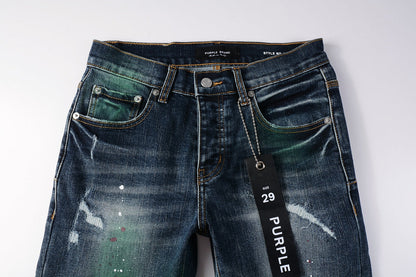 Blue Stretch Jeans 9070 with Medium Elasticity andFull Length Design