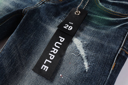 Blue Stretch Jeans 9070 with Medium Elasticity andFull Length Design