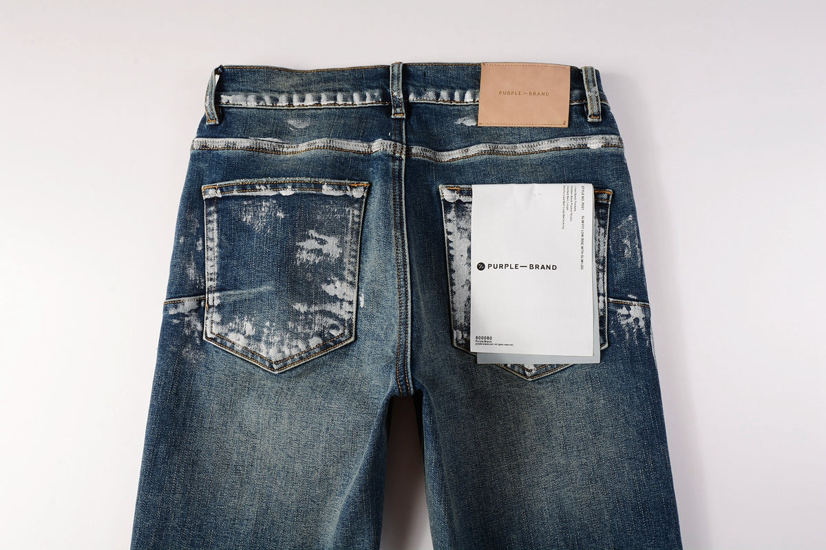 Jeans With Light Dark Paint Distressed Fashion Trend High 9040