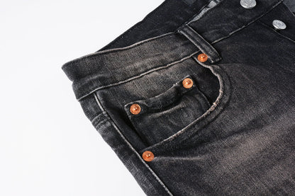 Jeans Mens Jeans Man Jeans Pants Designer Black Skinny Stickers Light Wash Ripped Motorcycle 9057