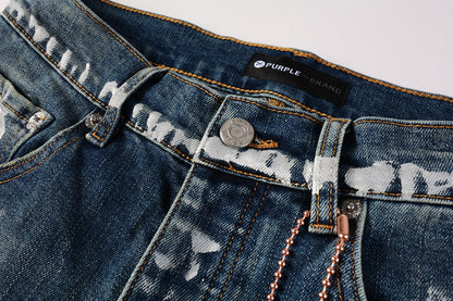 Jeans With Light Dark Paint Distressed Fashion Trend High 9040