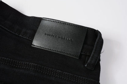 Men Distressed Black Skinny Jeans with Heavy Ripped Design and Grunge Streetwear Vibe 9108