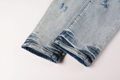 New Purple Personality Fashion Jeans 9038