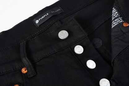 Men Streetwear Skinny Jeans Black Wash with Clean Minimalist Style 9023
