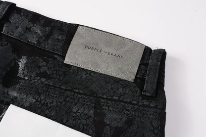 Jeans Coating Texture Personalized Fashion Trend High quality pants 9026